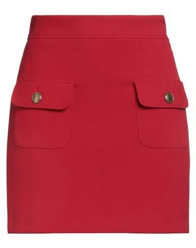 Seductive Woman Mini Skirt Red Size 10 Polyester, Viscose, Cotton, Elastane