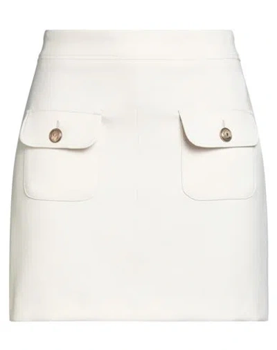 Seductive Woman Mini Skirt Beige Size 10 Polyester, Viscose, Cotton, Elastane