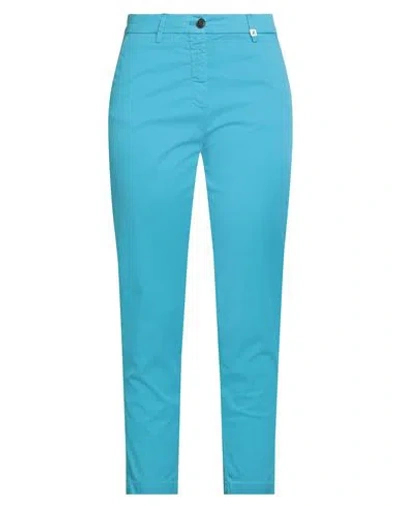 Myths Woman Pants Turquoise Size 6 Lyocell, Cotton, Elastane