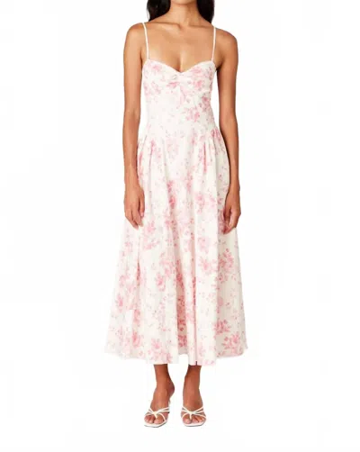 Nia Destene Dress In Rose/ White In Pink