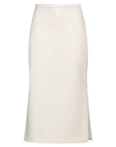 Philosophy Di Lorenzo Serafini Woman Midi Skirt Off White Size 6 Polyester, Polyurethane