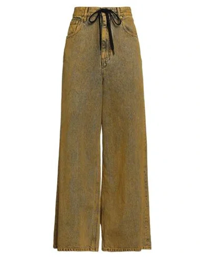 Mm6 Maison Margiela Woman Jeans Mustard Size 28 Cotton