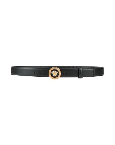Versace Man Belt Black Size 39.5 Calfskin