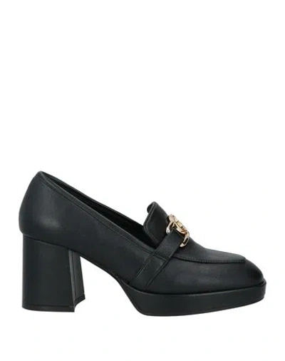 Gattinoni Woman Loafers Black Size 8 Polyurethane