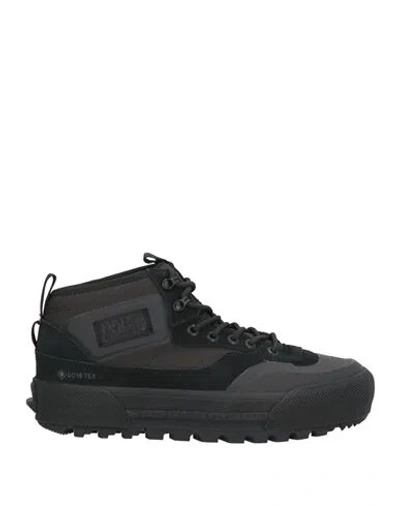 Vans Man Ankle Boots Black Size 8 Textile Fibers, Leather