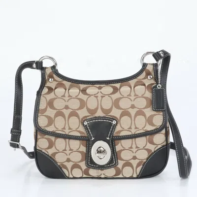 Pre-owned Coach Leather Canvas Shoulder Bag ()