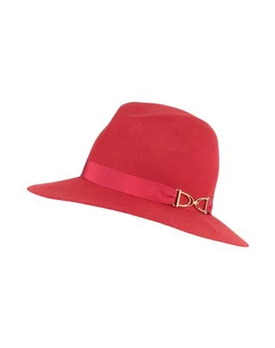 Elisabetta Franchi Woman Hat Red Size 7 Wool