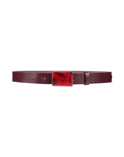 Isabel Marant Woman Belt Garnet Size 32 Cowhide