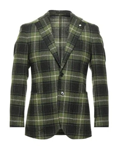 L.b.m 1911 L. B.m. 1911 Man Blazer Green Size 44 Virgin Wool In Green