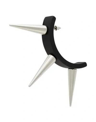 Innerraum Man Single Earring Black Size - Pmma (polymethyl Methacrylate), 925/1000 Silver