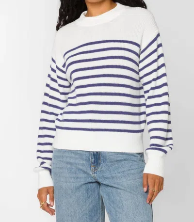 Velvet Heart Margot Stripe Sweater In Blue In Blue