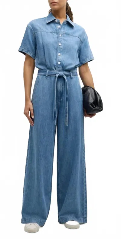 Rag & Bone Featherweight Sofie Denim Jumpsuit In Blue