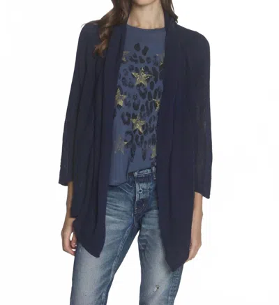Label+thread Women's Chelsea Rib Cardigan In Navy In Blue