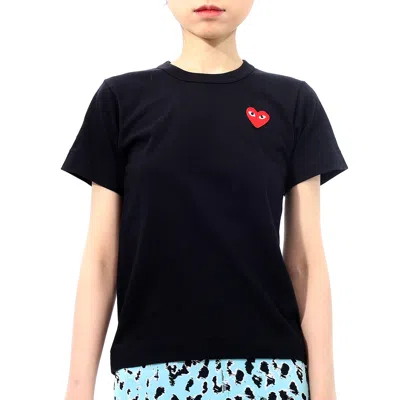 Comme Des Garçons Comme Des Garcons Ladies Black Heart Patch T-shirt In Black