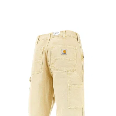 Carhartt Og Single Knee Printed Straight-leg Organic Cotton-canvas Trousers In Neutral