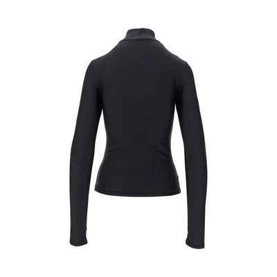 Coperni Black Tight High Neck Long Sleeve T-shirt