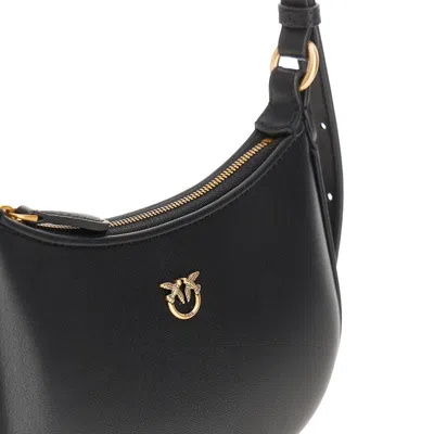 Pinko 'baby Half Moon' Leather Shoulder Bag