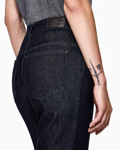 Giorgio Armani Denim Collection Five-pocket Flared Trousers In Stretch Denim