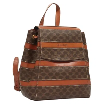 Pre-owned Celine Macadam Canvas Backpack Bag ()