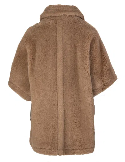 Max Mara Teddy-fabric Oversized-collar Cape