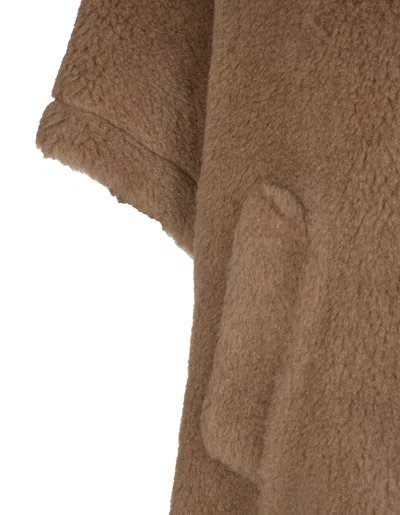 Max Mara Teddy-fabric Oversized-collar Cape