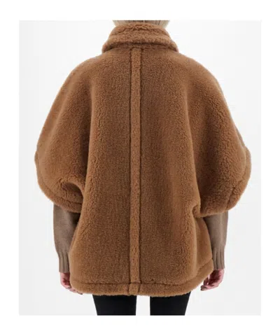 Max Mara Teddy-fabric Oversized-collar Cape