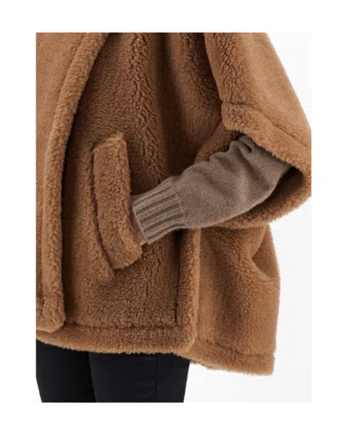 Max Mara Teddy-fabric Oversized-collar Cape