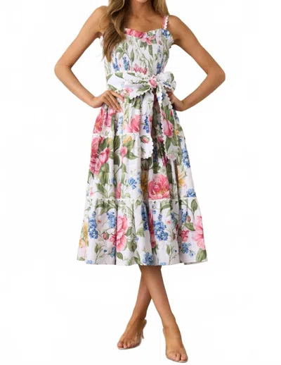Prosperina Darcy Midi Dress In Dream Garden Print
