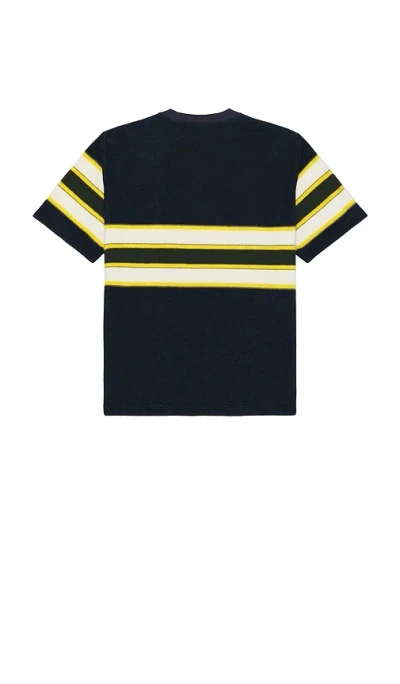 Beams Pocket Tee Stripe Pile In Black