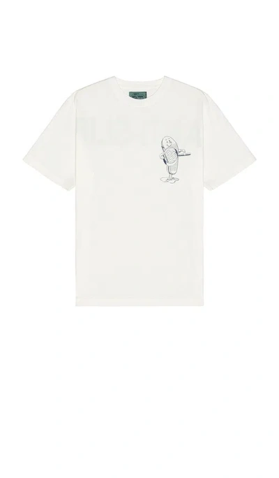 Beams Print Tee [anti-slip] In White