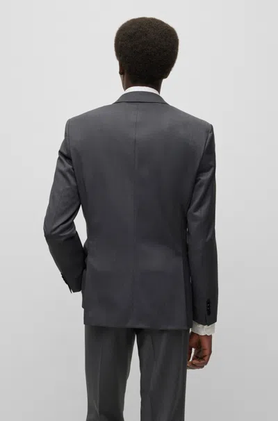 Hugo Boss Single-breasted Fitted Blazer In Black