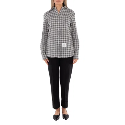 Thom Browne Twill Low Rise Cigarette Trouser In Black