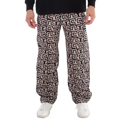 Arte Antwerp Printed Abstract Cotton Pants In Black