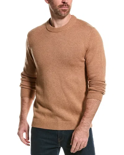 Reiss Avons Chunky Wool-blend Crewneck Sweater In Brown
