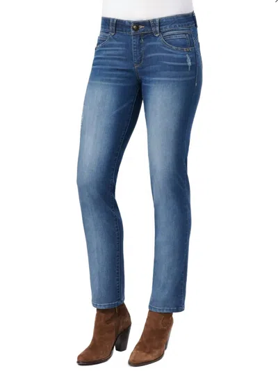 Democracy Jules Ab-solution Straight Leg Jeans In Blue In Blue