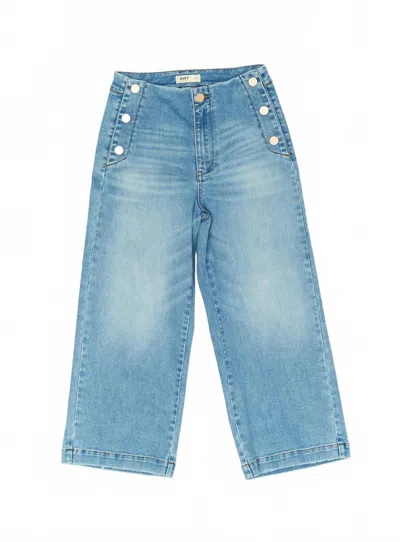 Oat New York Women's High Rise Sailor Wide Leg Jeans In Ophelia Medium Wash In Blue