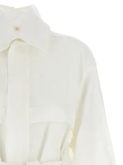 Issey Miyake White Hempen Jacket In White