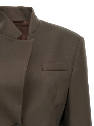 Attico Single-breasted Virgin Wool Blazer