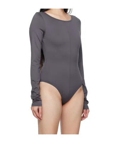 Agolde Nova Long Sleeve Crop Rib T-shirt In Gray
