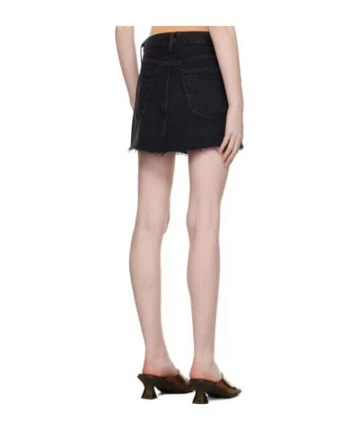 Agolde Five Pocket Denim Skirt In Black