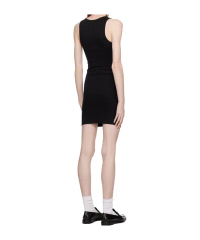 Agolde Stretch Ribbed-knit Dress In Black