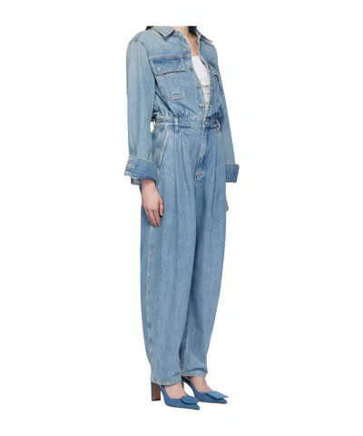 Agolde Silka Denim Jumpsuit In Blue