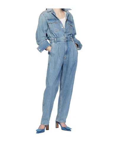 Agolde Silka Denim Jumpsuit In Blue