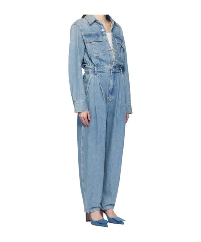 Agolde Silka Denim Jumpsuit In Blue