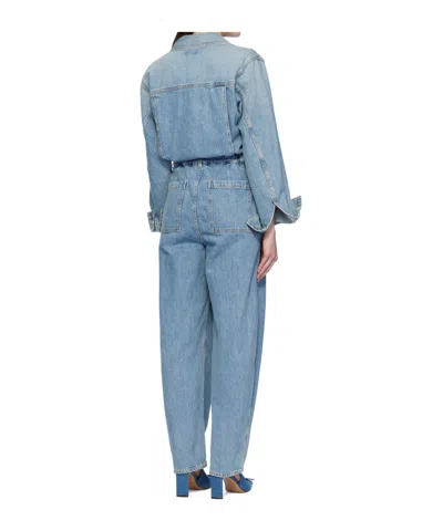 Agolde Silka Denim Jumpsuit In Blue