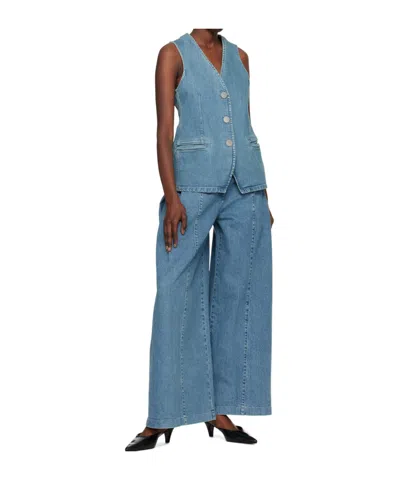 Remain Birger Christensen Pleated Zipper Jeans Pants In Blue