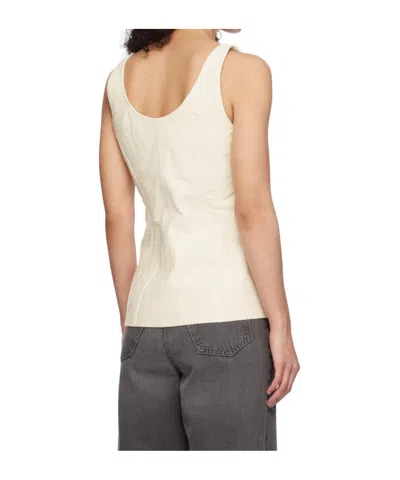 Remain Birger Christensen Round-neck Zippered Vest In Neutral