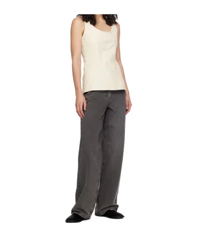 Remain Birger Christensen Round-neck Zippered Vest In Neutral