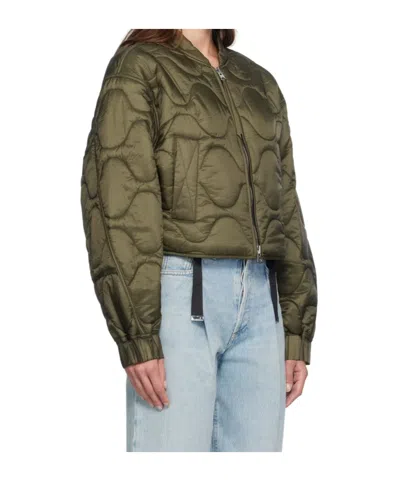 Agolde Iona Quilted Jacket In Green
