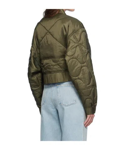 Agolde Iona Quilted Jacket In Green